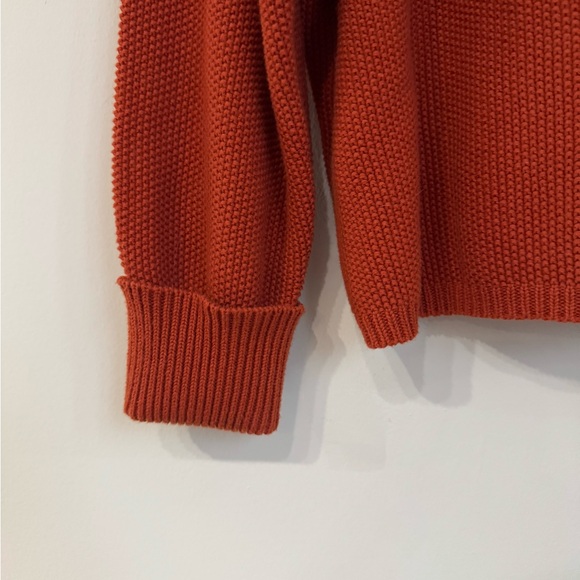 NWOT burnt orange French connection oversized/boyfriend sweater size S - Picture 8 of 8